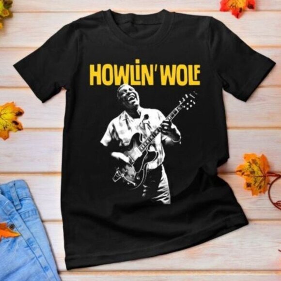 Linda T Tops - Howlin Wolf American Blues Singer And Guitar Vintage Music T-Shirt 92